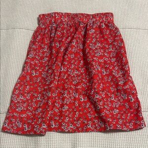 Hayden Red Floral A-Line Skirt